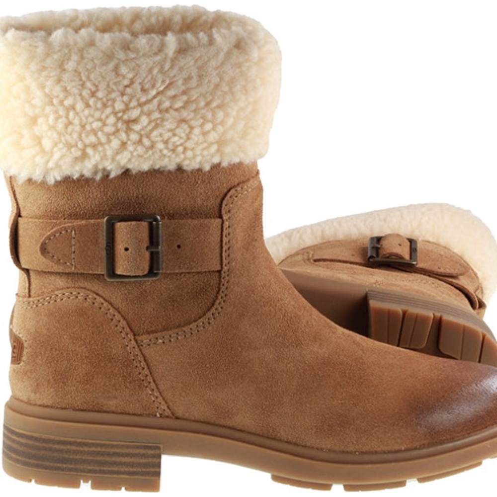 Free Shipping!! Ugg Boots Womens Harrison Cuff Chestnut sz 6